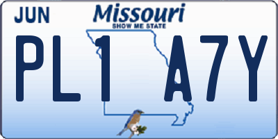MO license plate PL1A7Y
