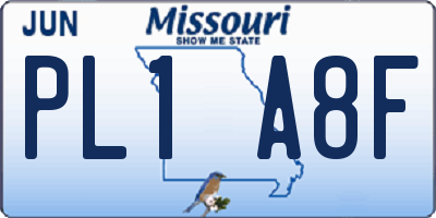 MO license plate PL1A8F