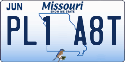MO license plate PL1A8T