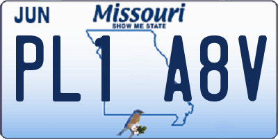 MO license plate PL1A8V