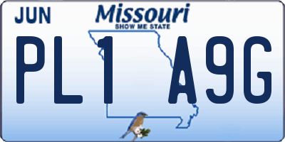 MO license plate PL1A9G