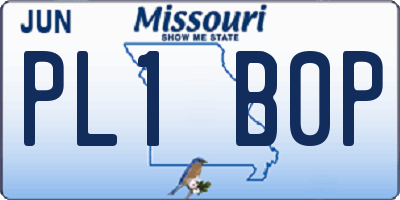 MO license plate PL1B0P