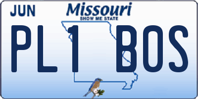 MO license plate PL1B0S