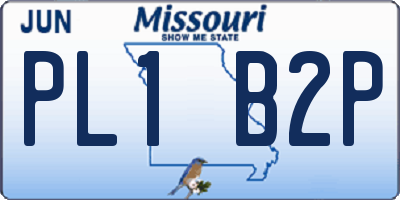 MO license plate PL1B2P