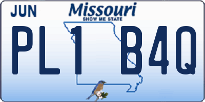 MO license plate PL1B4Q