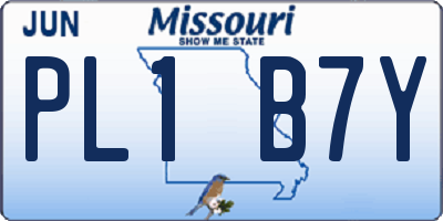 MO license plate PL1B7Y