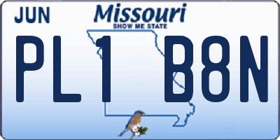 MO license plate PL1B8N