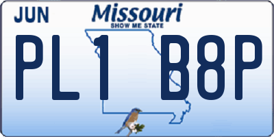 MO license plate PL1B8P