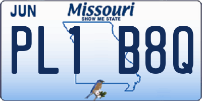 MO license plate PL1B8Q