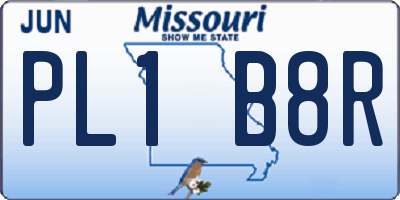 MO license plate PL1B8R