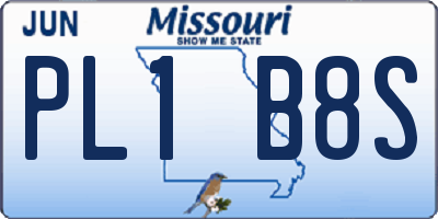 MO license plate PL1B8S