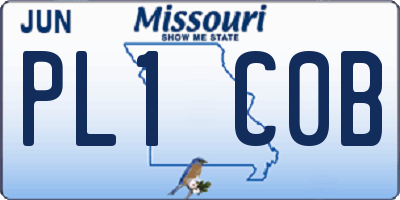 MO license plate PL1C0B