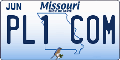 MO license plate PL1C0M