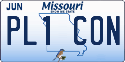 MO license plate PL1C0N