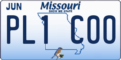 MO license plate PL1C0O