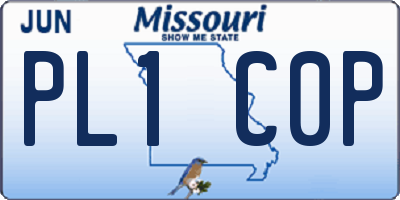 MO license plate PL1C0P
