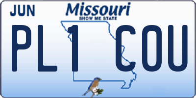 MO license plate PL1C0U