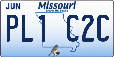 MO license plate PL1C2C