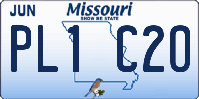 MO license plate PL1C2O