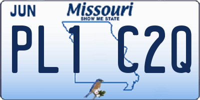 MO license plate PL1C2Q