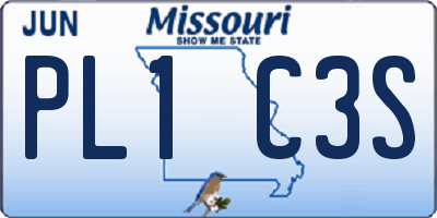 MO license plate PL1C3S