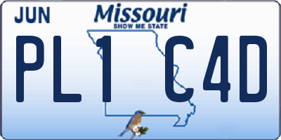 MO license plate PL1C4D