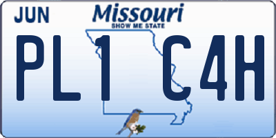 MO license plate PL1C4H