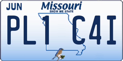 MO license plate PL1C4I