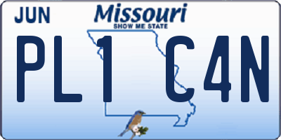 MO license plate PL1C4N