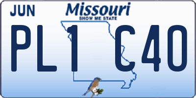 MO license plate PL1C4O