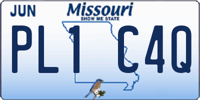MO license plate PL1C4Q