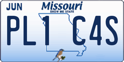MO license plate PL1C4S