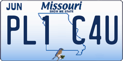 MO license plate PL1C4U