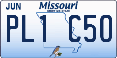 MO license plate PL1C5O