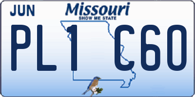 MO license plate PL1C6O