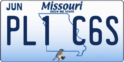 MO license plate PL1C6S