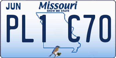 MO license plate PL1C7O