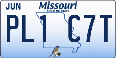MO license plate PL1C7T