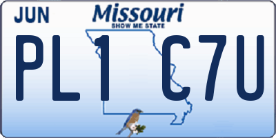 MO license plate PL1C7U