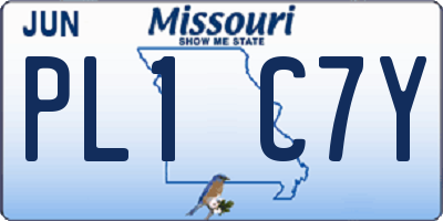 MO license plate PL1C7Y
