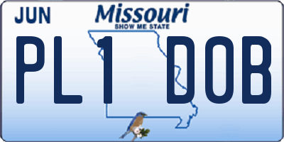 MO license plate PL1D0B