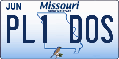 MO license plate PL1D0S