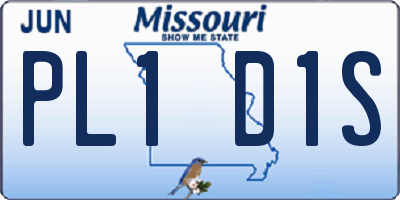 MO license plate PL1D1S