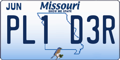 MO license plate PL1D3R
