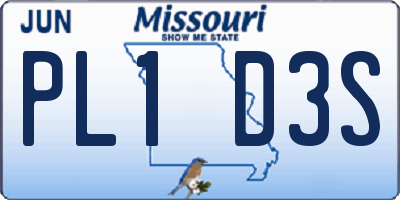MO license plate PL1D3S