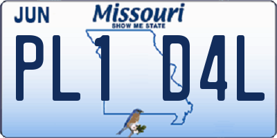 MO license plate PL1D4L