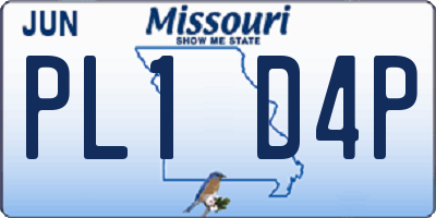MO license plate PL1D4P