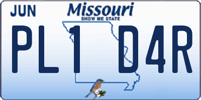 MO license plate PL1D4R