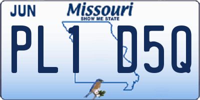 MO license plate PL1D5Q