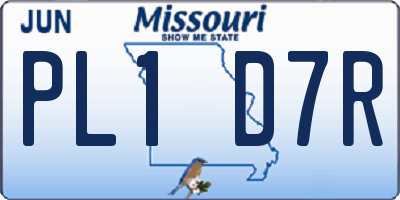MO license plate PL1D7R